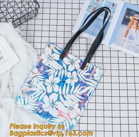 pvc bag with handle folding tote bag pvc swimsuit bag,Clear Vinyl Bags With Handles Clear Makeup Set PVC Zipper Bag
