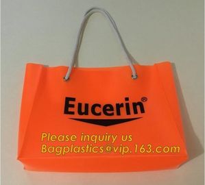 China manufacturer new arrive customized clear pvc handle bag,Portable Knotted Handle PVC Ice Cooler Bag For one Wine Bo