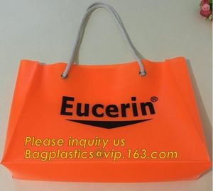China manufacturer new arrive customized clear pvc handle bag,Portable Knotted Handle PVC Ice Cooler Bag For one Wine Bo