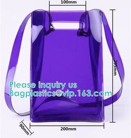 Backpack bag, Shoulder bag,Promotional Waterproof CosmetiClear Vinyl Bags With Handles Clear Makeup Set PVC Zipper Bag,