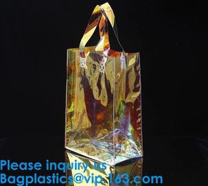 Laser PVC Tote Shopping Bag Promotional Custom Waterproof Transparent Pvc Beach Bag Sets Shopping Online Women Hand Bag