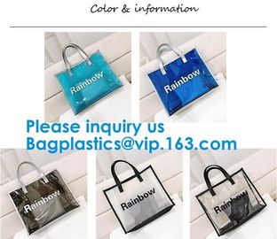 Ladies Beach Bag Summer Bag Women Waterproof Handbags Transparent PVC Plastic Pouch Beach Bags