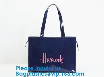 New Fashion PVC Tote Bag Shoulder Handbag Transparent PVC Beach Bag,Handbags Shoulder Tote PVC Beach Bags for women Zipp