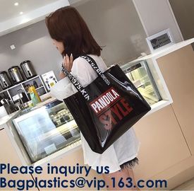 Beach Pvc Tote Bag,Women-Lightweight Hologram Tote Bag Laser PU Shoulder Bag Laser PU Leather