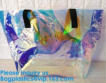Fashion Hologram Laser Handbag Purse Shoulder Summer Beach Bag for Women,women hologram handbag jelly pvc clear shoulder