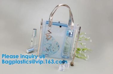 Shiny Transparent Hologram Holographic Tote Bag PU Handbag Shoulder Bag,Transparent Laser Candy Hologram Handbag Jelly B