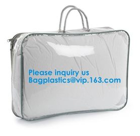 Oem Rope Handle Pvc Quilt Bag With Factory Prices, Handle Elegant Edging Purple Woven Zipper Bag With Handle Quilt