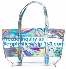 Holographic Women Fashion Hologram Laser Drawstring Backpack School Sport Gym Tote Bag,Cosmetic Bag Travel Storage Zippe