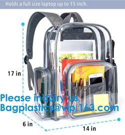 PVC Clear Transparent Plastic School Bag Backpack For Kids Children,Fashion PVC Holographic Lady Strapping School Bag Backpa