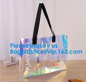 Women Summer Beach Bag Vinyl PVC Transparent Small Tote Handbags Shopping Shoulder Bags