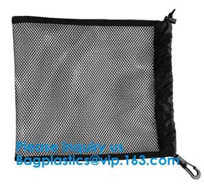 Promotion Small Polyester Mesh Drawstring Bag Customs Size and Logo printing Round Bottom Drawstring Mesh Bag For Sport,