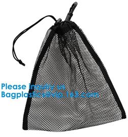 Promotion Small Polyester Mesh Drawstring Bag Customs Size and Logo printing Round Bottom Drawstring Mesh Bag For Sport,