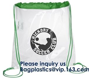 Promotion Gifts Sport Swimming Bag Clear Pvc Advertising Custom Logo Drawstring Backpack Bag PVC drawstring cosmetic bag