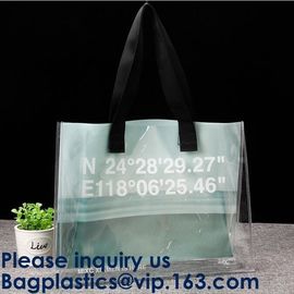 Large Merchandise Pink and Purple Thick Plastic PVC Gift Bags Retail Clothing Shopping Bags,eco-friendly transparent sho