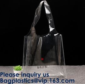 Transparent Pvc Shopping Bag Pvc Tote Bag,OEM Supermarket PVC Fashion Bag Handles Clear Shopping Bags, Bagease, Bagplast