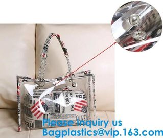 PVC Waterproof outdoor Travel Shopping Bags Fashion Lady Colorful Striped Beach Bags Waterproof Outdoor Beach Bean Bag