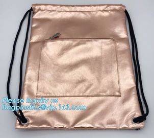 Custom PU Leather Drawstring Bags Leather Pouches with LOGO,Waterproof PU Leather Drawstring Bag, Bagease, Bagplastics