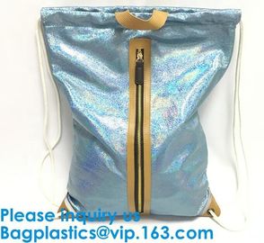 Waterproof pu Leather Drawstring Pouch bag for jewelry,Pu Leather Black Gold Color Free Shipping Waterproof Drawstring B