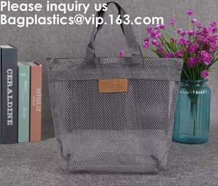 Eco Friendly Tote Mesh Shopping Bag Nylon Mesh Net,Reusable Mesh Produce Bags Larger Capacity Grocery Shopping Storage F