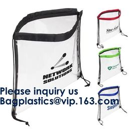 Promotion Small Cloth Gift Clear Pvc Drawstring Backpack Bag,Fashion Transparent Clear PVC Drawstring Bags Bagease pac