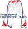 PVC Drawstring Bag Backpack With Solid Bottom Promotional Custom 210D Transparent PVC Clear Drawstring Backpack Bags