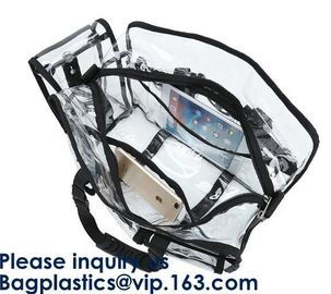 Professional Clear Makeup Cosmetic Bag PVC Carry Bag With 7 Extra Magnet Pockets And Detachable Shoulder Strap