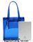 Beach Bag Clear PVC Bag Tote With Inner Pocket And Zipper Closure,PVC Bag Beach Tote With Black Handles, Bagease