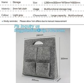 Handmade Felt Shopping Bag With Handle, Ladies Fashion Felt Tote Bag With PU Handle, OEM Gray 2mm Thick Felt Handle Fash