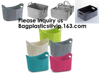 Promotional Custom Made Silk Screen Printing Tote Felt Bag, Shopping Bag,Beach Bag with Leather Handle Shopping Women Ba