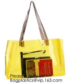 Custom Logo Printing Pvc Transparent Tote Clear Shopping Bags With Handles, Clear Shopping Bag,Pvc Tote Bags, bagease