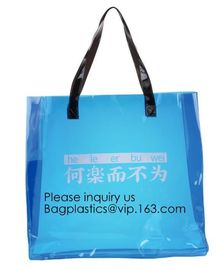 Custom Logo Printing Pvc Transparent Tote Clear Shopping Bags With Handles, Clear Shopping Bag,Pvc Tote Bags, bagease