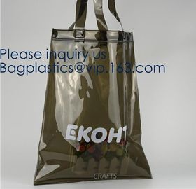 Personalized Custom Logo Reusable Vinyl Tote Folding Portable Transparent Pvc Shopping Bag,Pvc Shopping Tote Bag Grocery