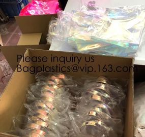 Holographic PVC Tote Bag,Shoulder Bag Laser Hologram PVC Shopping Tote Bag Lady,Clothes Shirt Swimwear sock Packaging