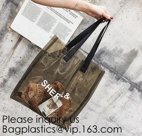 Mirror Shiny PVC Shopping Bag,Wholesale Custom Printed Waterproof Transparent Pvc Tote Bag Clear Pvc Jelly Shopping Bag