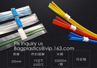 Vacuum separable plastic open end double track zipper with teeth, PE Vacuum Compressed Bag zipper, multi colored transpa