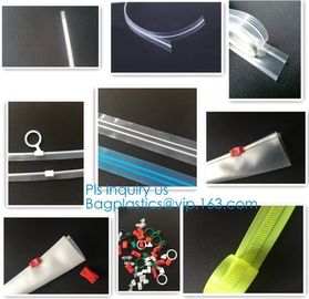 PE &amp; PP pvc long chain pe double color flange zipper used for zip lock plastic bags, custom zipper washing machine flang