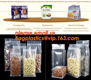 Reusable Stand up Zipper Pouch Aluminum Foil Bags, Square Bottom Coffee Packaging Bags With Valve,Coffee Packaging Bags