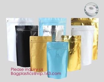 Online Product 135*265*75MM Stand Up Zipper Pouch Aluminum Foil Square Bottom Coffee Bags With Valve/ bagplastics bageas