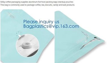 Biodegradable moistureproof Kraft aluminized foil flat bottom standup square bottom Coffee bean packaging bags bagease