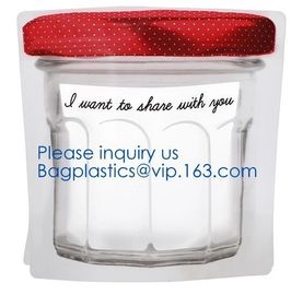 Biodegradable Customized Shaped Food Container Plastic Bag Clear Mason Bottle Modeling Zippers Storage Snacks Plastic ba