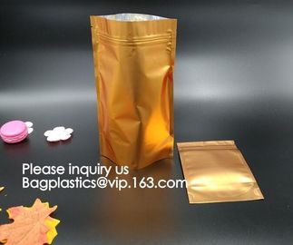 aluminum foil vacuum metalized bag/nylon retort pouch for frozen food with tear notch aluminium foil vacuum bag bagease