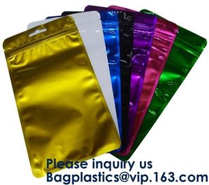 Metalized Shielding Stand Up Pouch / Clear Stand Up Zip Bags Bags Packaging,Aluminum Foil Plastic Pouch Standing Up Spic