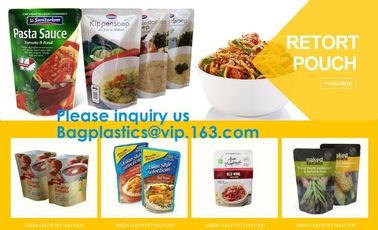 Pouch Bags, Stand up Bag Baby Food, Soups Sauces, Fish Sea Food, Ready Meals, Rice Pasta, Wet Pet Food, Dairy Food, Meat