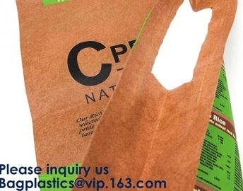 Custom Printing Glossy Aluminum Foil Animal Feed 5kg Qual Seal Pet Food Packaging Bags With Plastic Handle