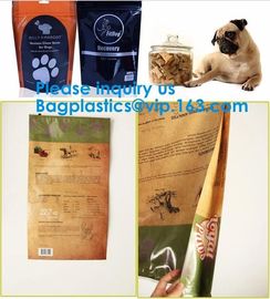 Custom Printing Glossy Aluminum Foil Animal Feed 5kg Qual Seal Pet Food Packaging Bags With Plastic Handle