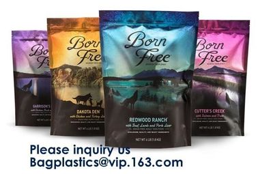 Pet Treat Food Pouch BAGS,Bath Salts Fishing Baits Garden &amp; Building supplies STAND UP POUCHES SIDE GUSSET BAGS FLAT BOT