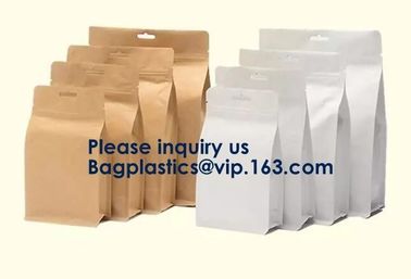 Kraft Stand Up Pouches Clear Stand Up Pouches Jute Look Stand Up Pouches Striped Stand Up Pouch with Rectangular Window