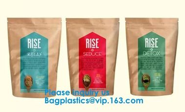 Biodegradable Zipper Water Plastic Drink Pouch Bags Smell Proof Food Packaging Zip Lock Matte Black Stand Up Pouch Bags