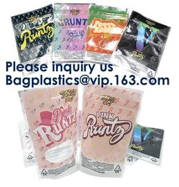 Smell Proof Custom Printed Black Foil Laminated Mylar Bags With Zip lockk For Food,Mylar Bags Gummy Candy Weed Packaging