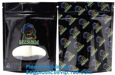 Custom Label Printed 0.5g 1g 2g Black Matte Smell Proof Aluminum Foil Zip lockk Zipper Bag Smell Proof Bag Child Proof Myl